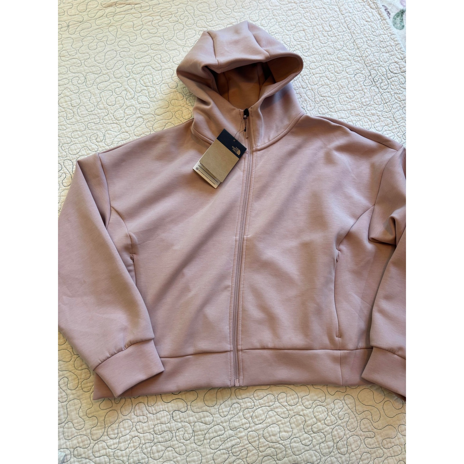 The North Face Jaida Full Zip Hoodie Metal Pink Jacket Womens Size Medium